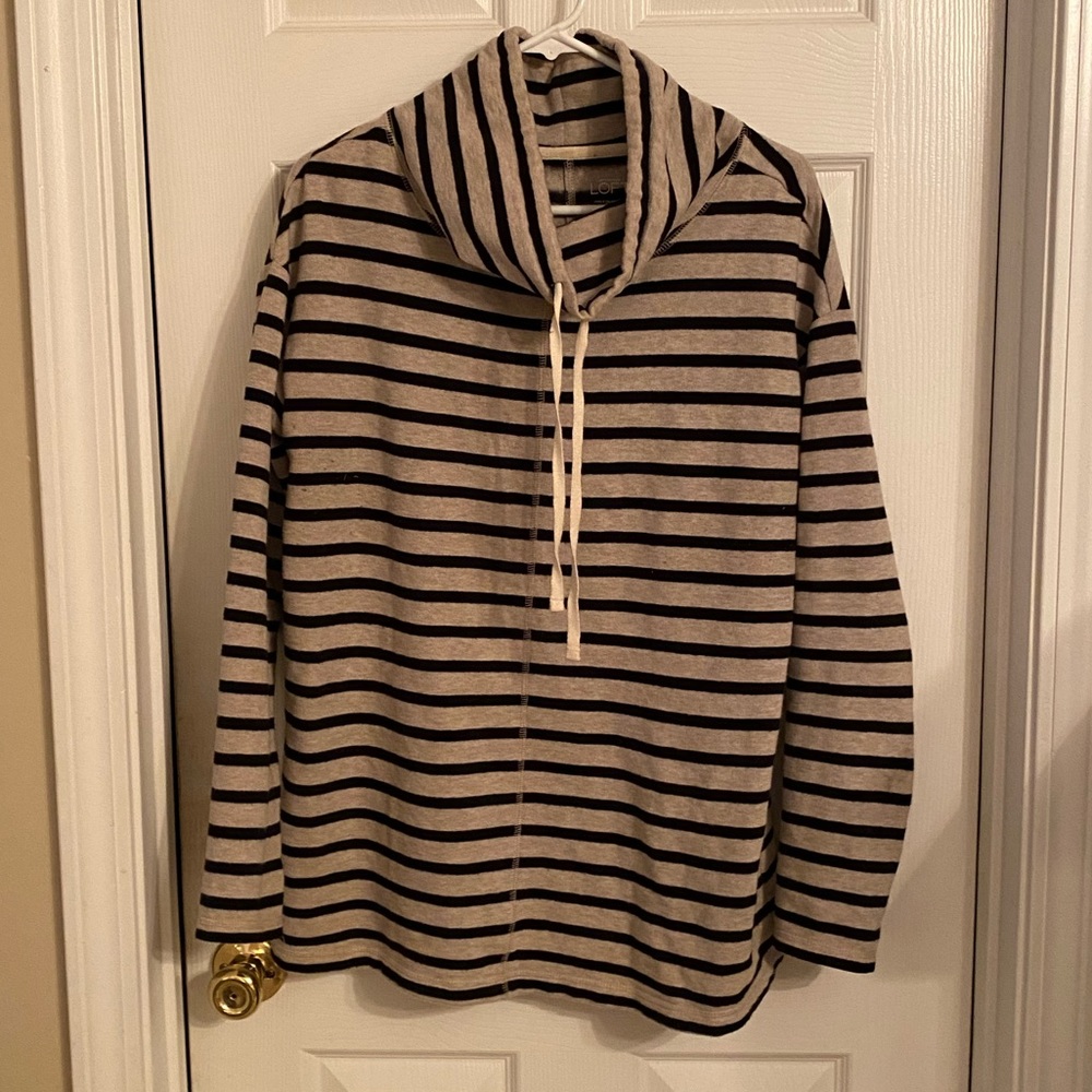 Loft tunic fleece cowl neck medium
